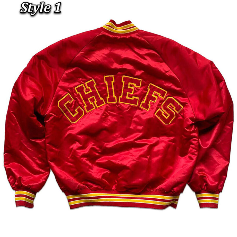 80s Kansas City Chiefs Satin Red Jacket