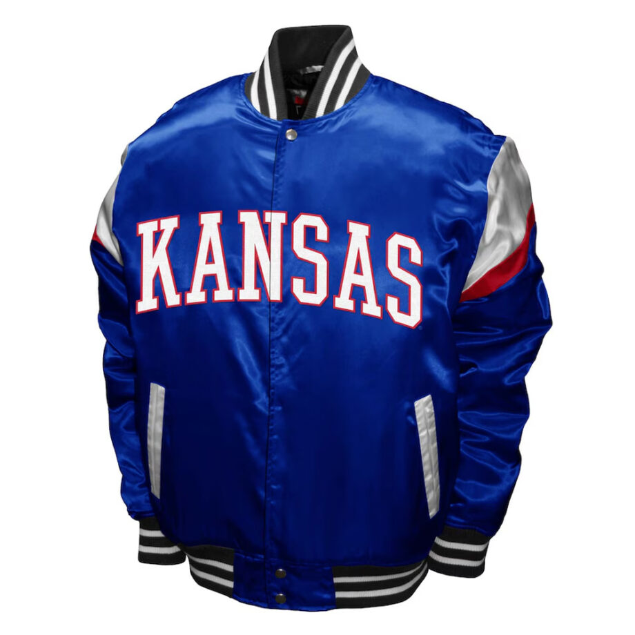 Kansas Jayhawks Power Powder Royal Satin Jacket