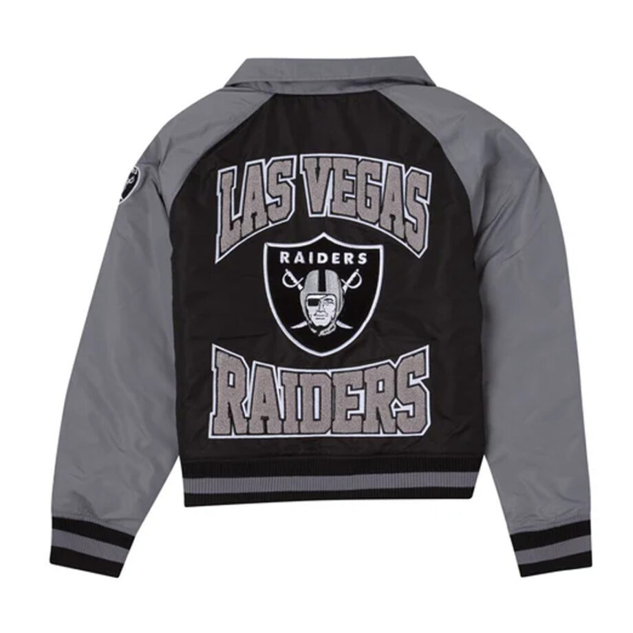 Las Vegas Raiders Black & Gray Throwback Jacket
