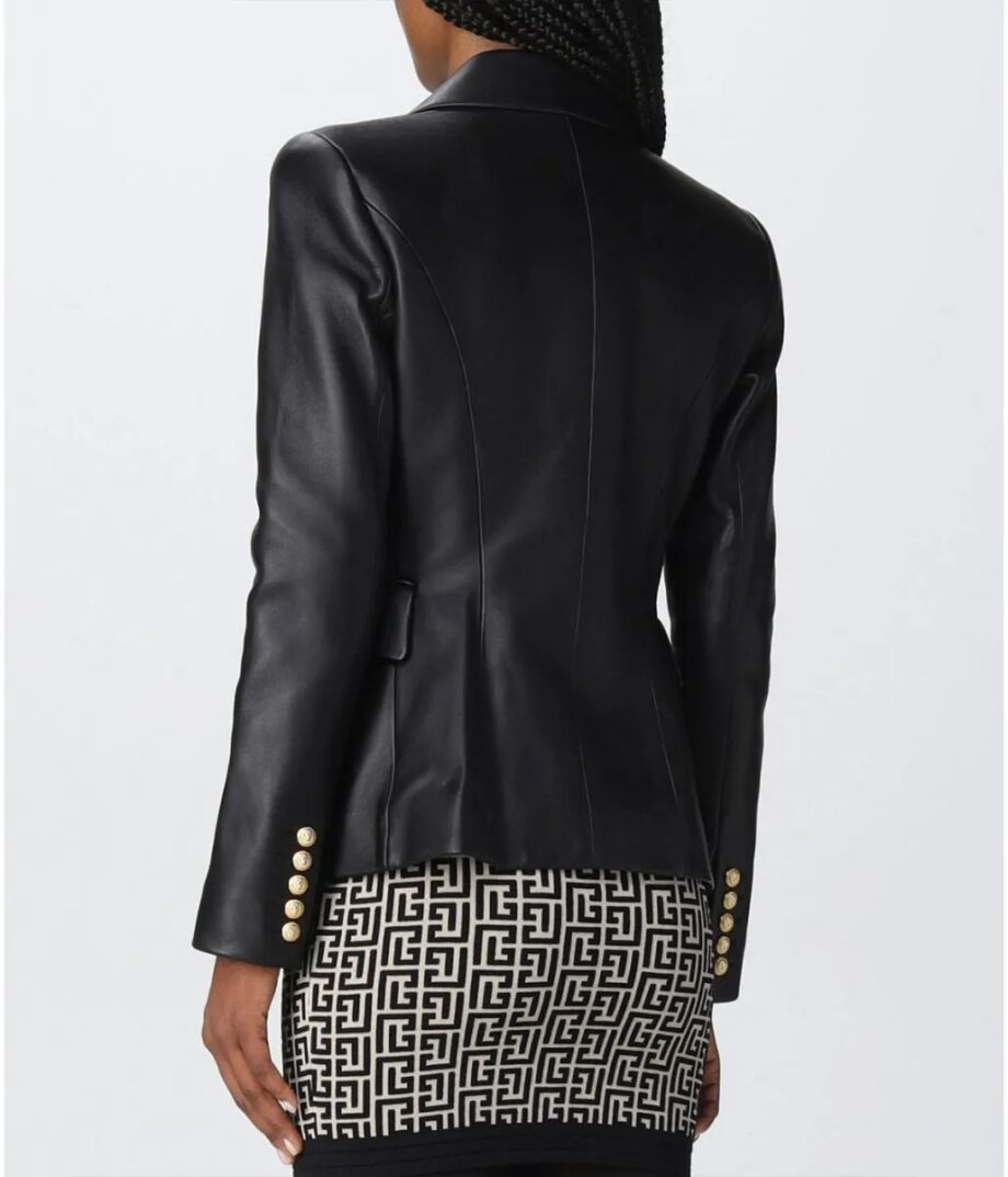 Laysla De Oliveira Locke & Key Black Leather Blazer