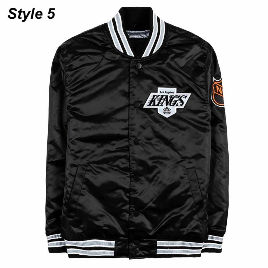 Los Angeles Kings Black Satin Jacket