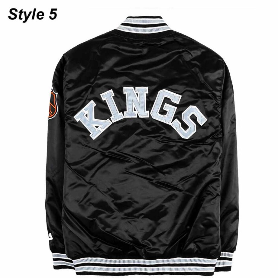 Los Angeles Kings Black Satin Jacket