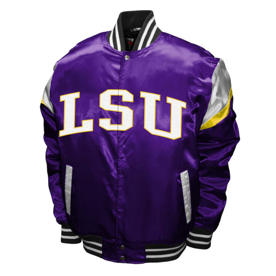 LSU Tigers Power Purple Satin Jacket