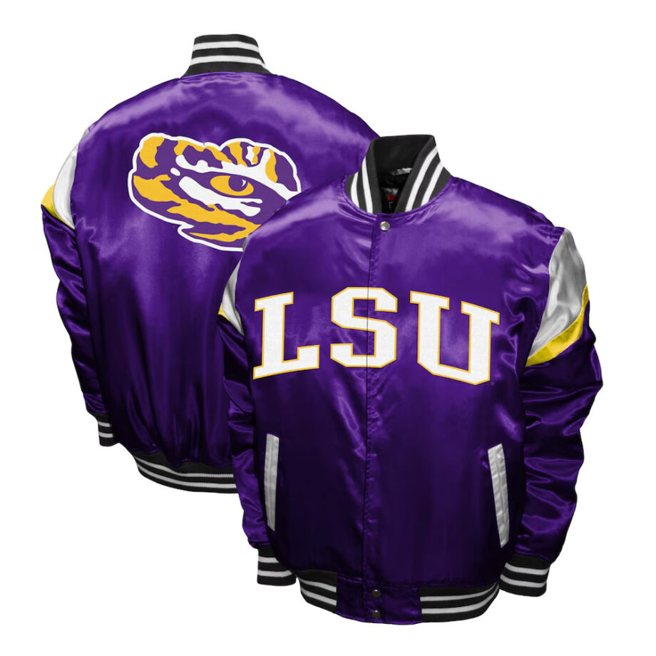 LSU Tigers Power Purple Satin Jacket