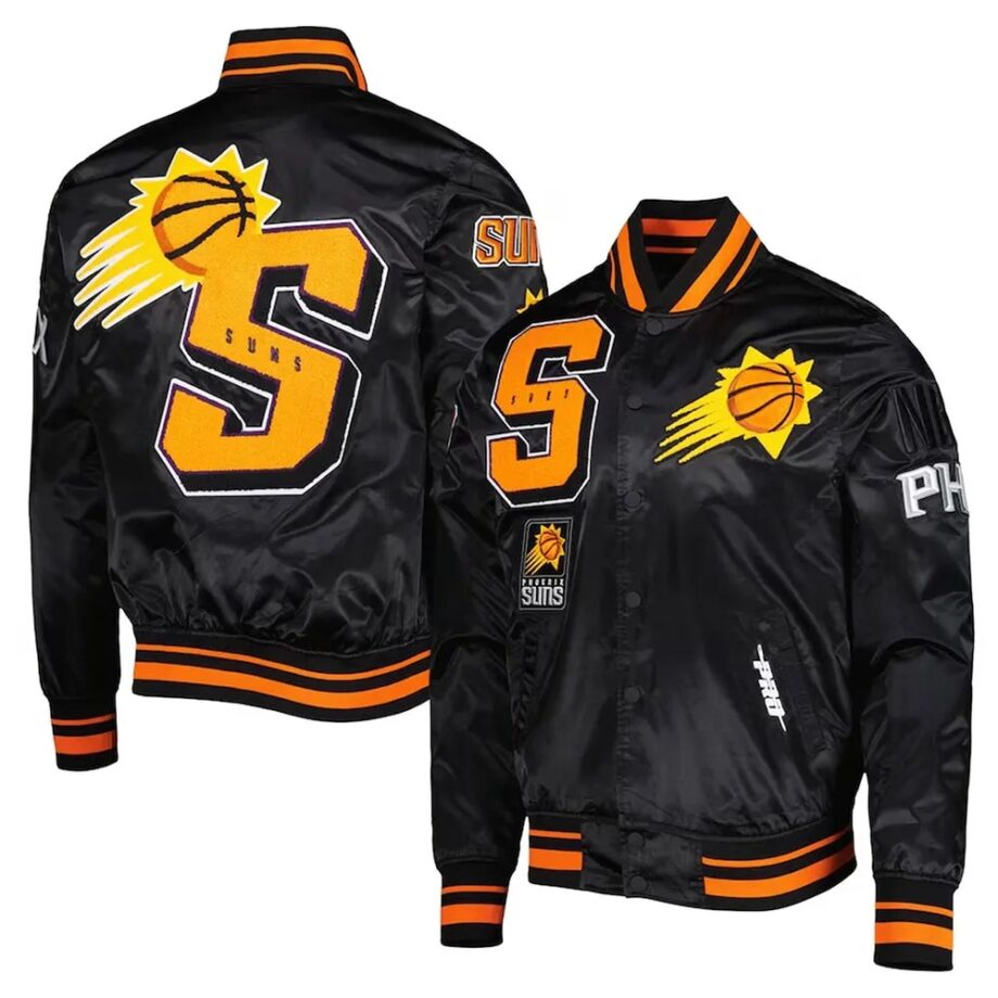 Phoenix Suns Mash Up Capsule Black Satin Jacket