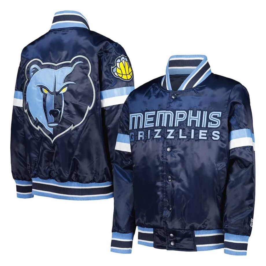 Memphis Grizzlies Navy Satin Jacket
