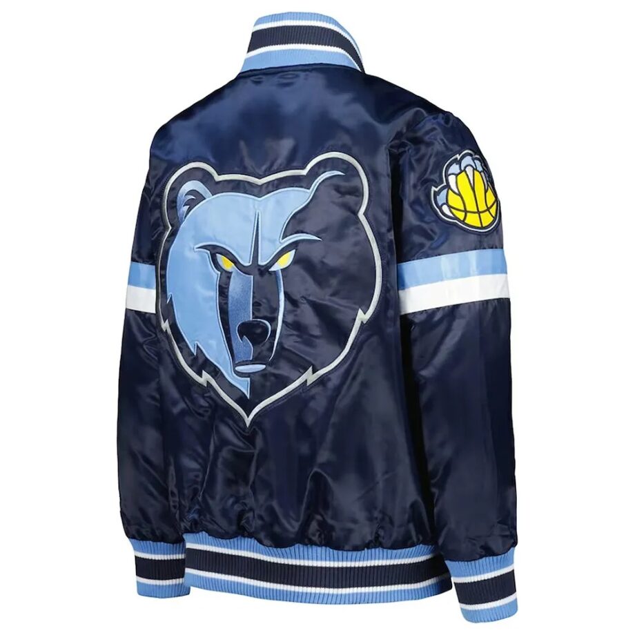Memphis Grizzlies Navy Satin Jacket