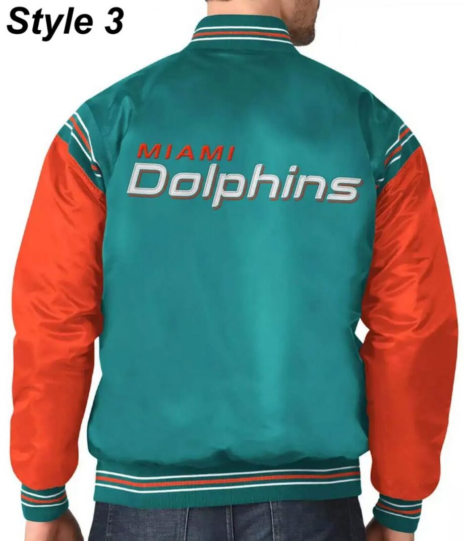 Miami Dolphins Teal Green Bomber Jacket