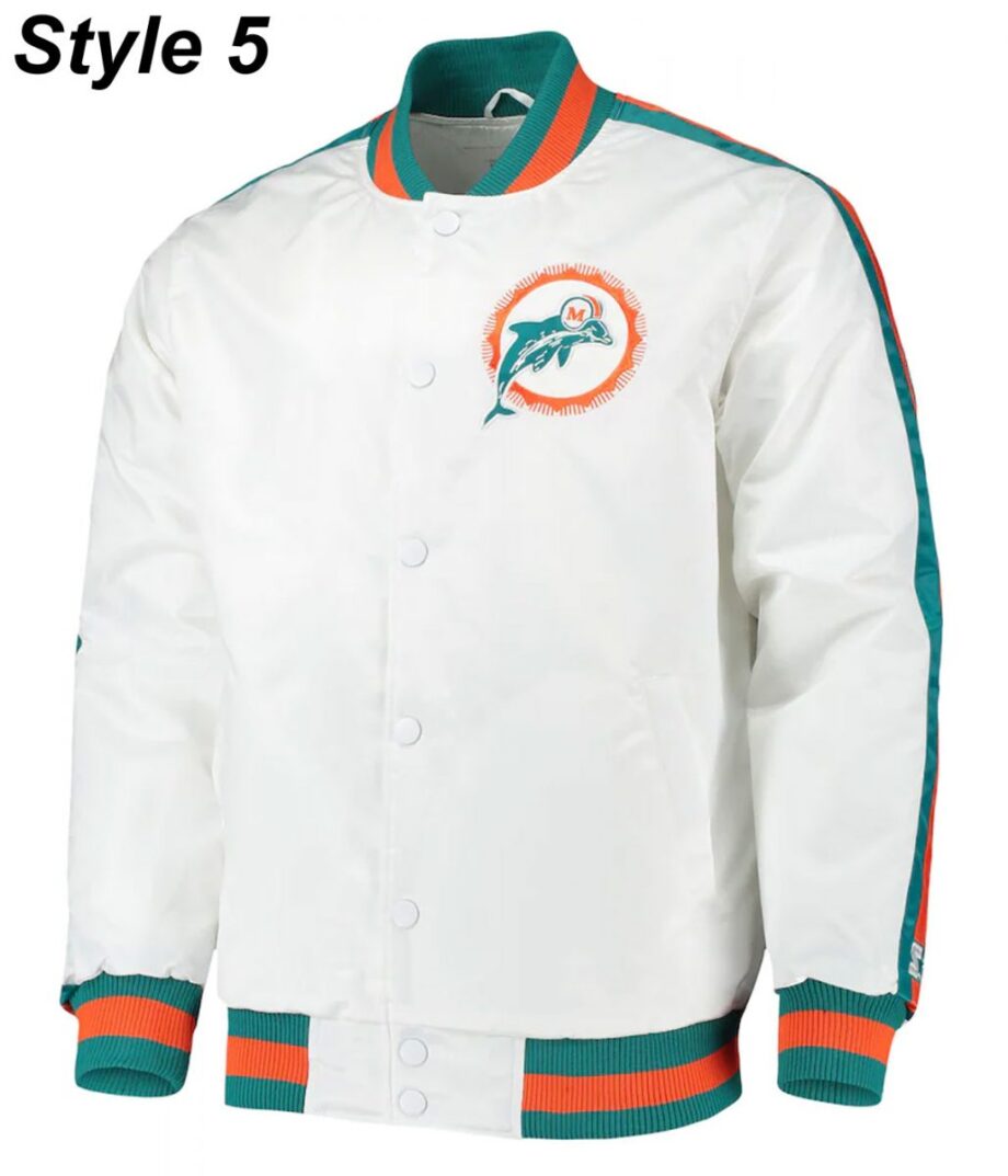 Miami Dolphins Teal Green Bomber Jacket