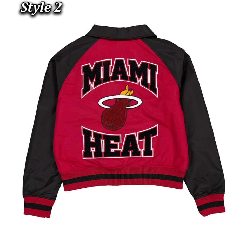 Miami Heat Red and Black Throwback Jacket