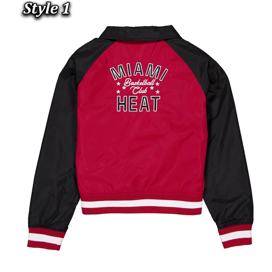 Miami Heat Red and Black Throwback Jacket