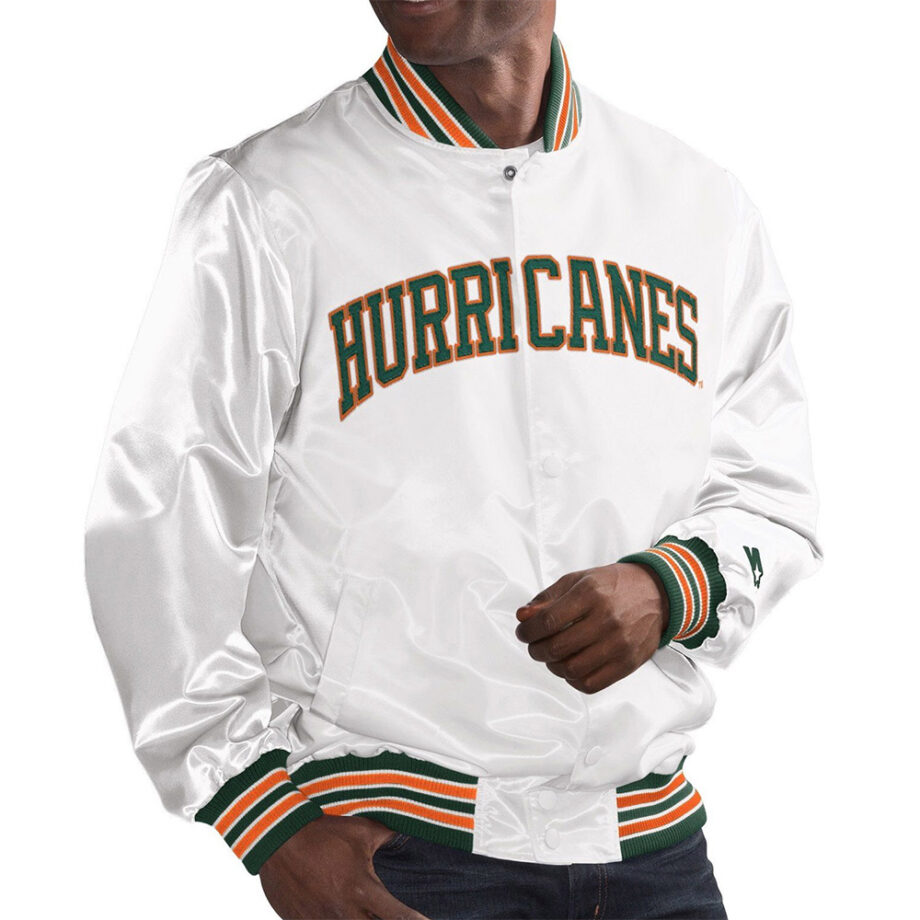 Miami Hurricanes Bomber Satin Jacket