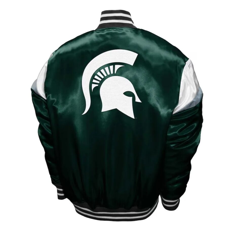 Michigan State Spartans Power Green Satin Jacket