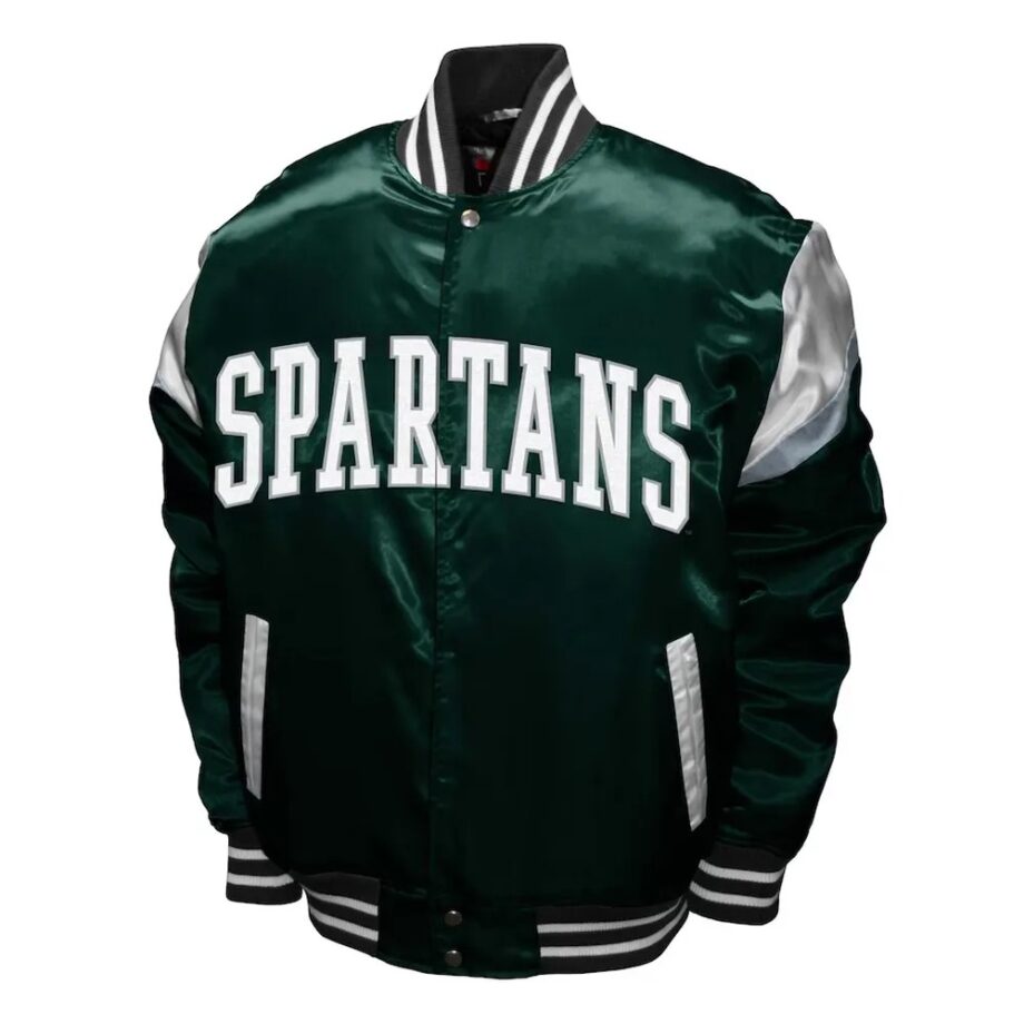 Michigan State Spartans Power Green Satin Jacket