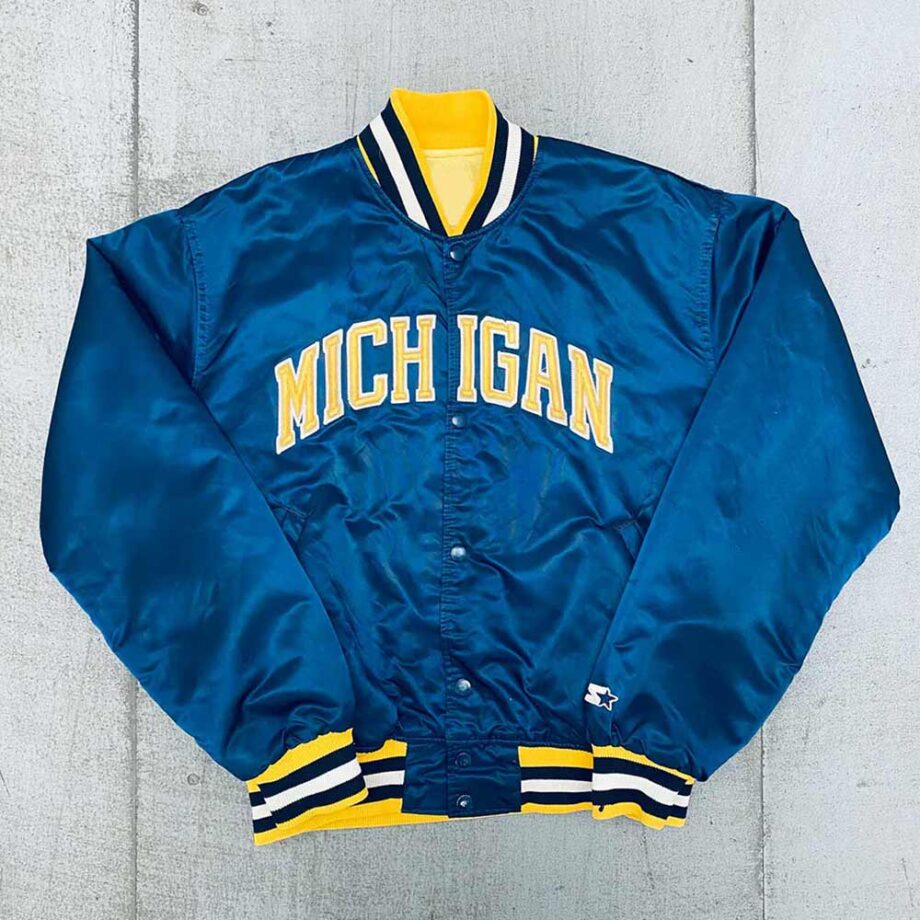 1980s Michigan Wolverines Spellout Navy Jacket