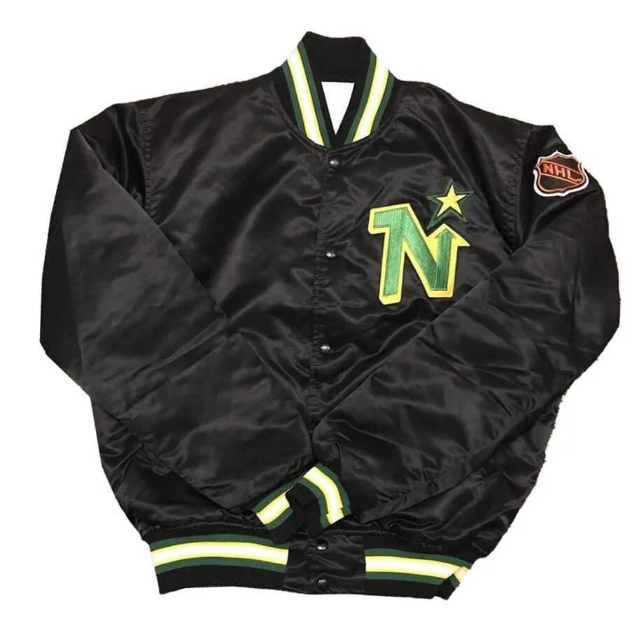 Black Minnesota North Stars NHL Jacket