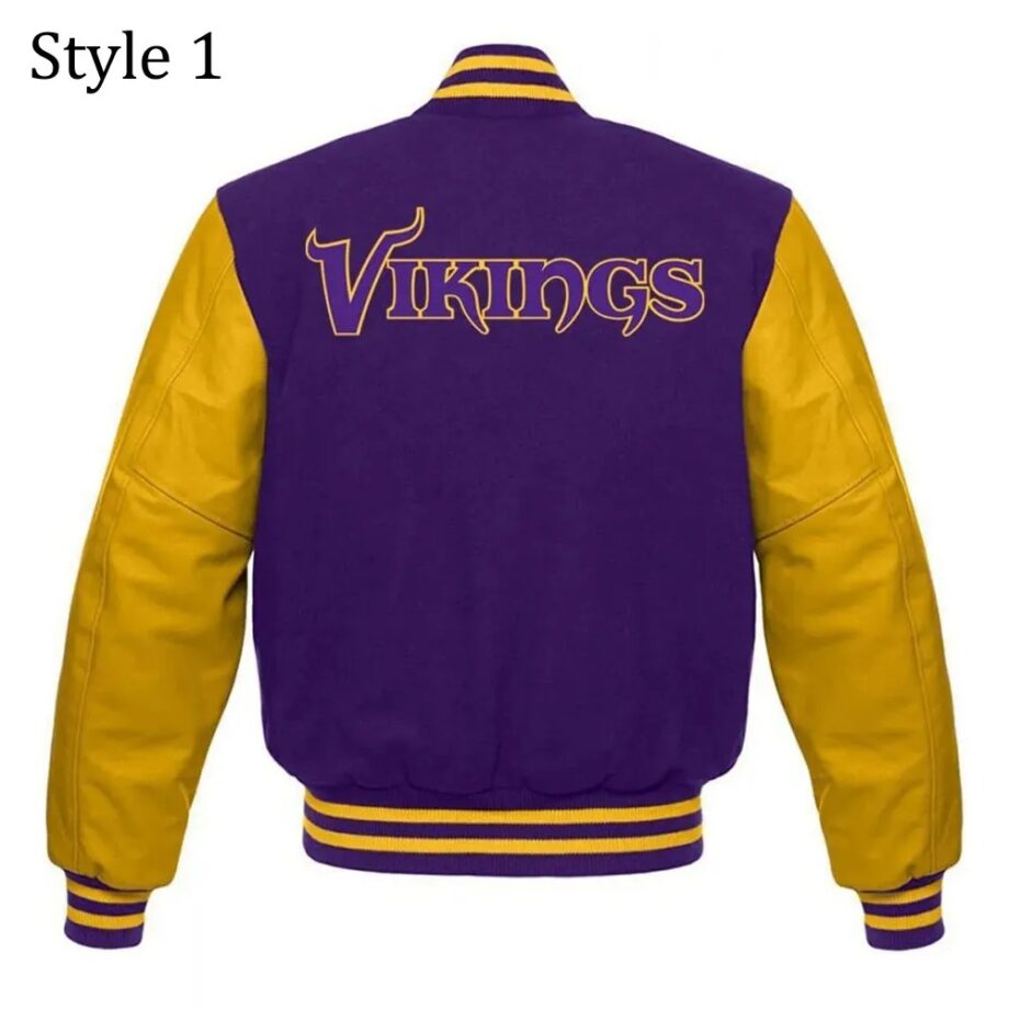 Minnesota Vikings Purple & Gold Letterman Jacket