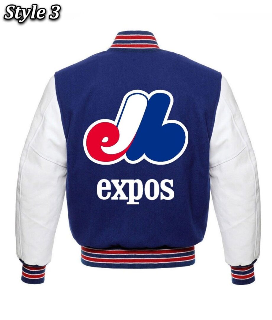 Vintage Montreal Expos Varsity Wool Leather Jacket