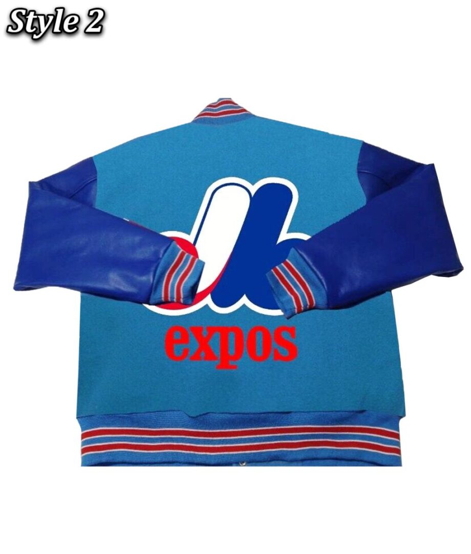 Vintage Montreal Expos Varsity Wool Leather Jacket
