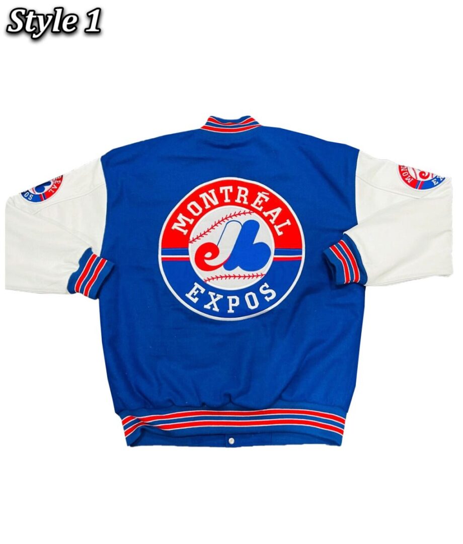 Vintage Montreal Expos Varsity Wool Leather Jacket