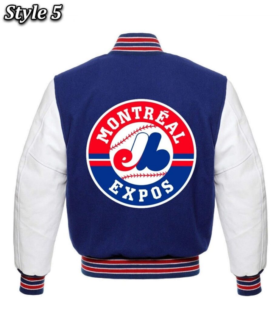 Vintage Montreal Expos Varsity Wool Leather Jacket