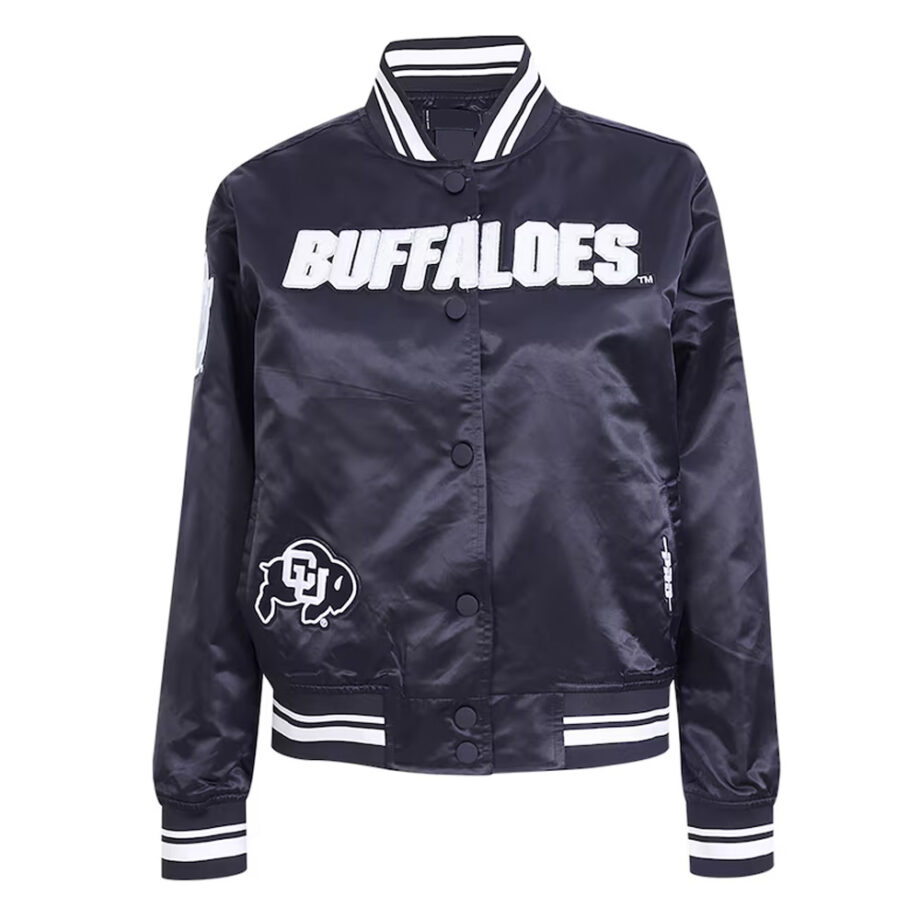 Colorado Buffaloes Pearl Navy Satin Jacket