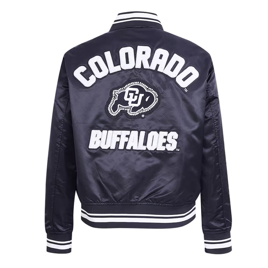 Colorado Buffaloes Pearl Navy Satin Jacket