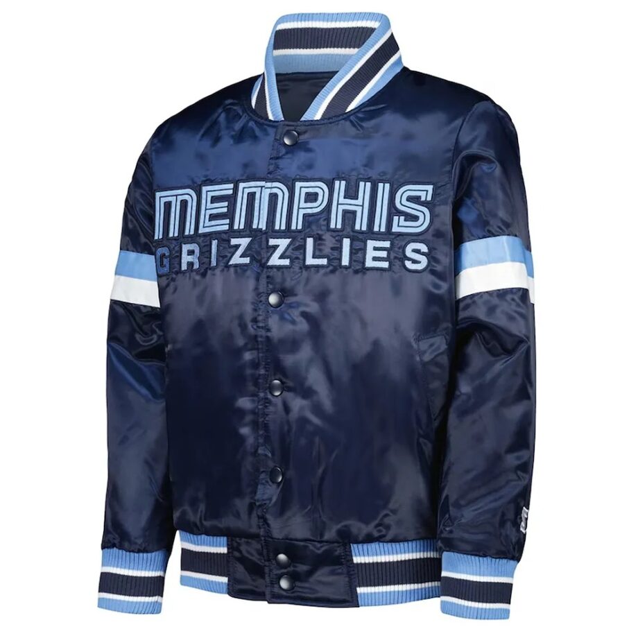 Memphis Grizzlies Navy Satin Jacket