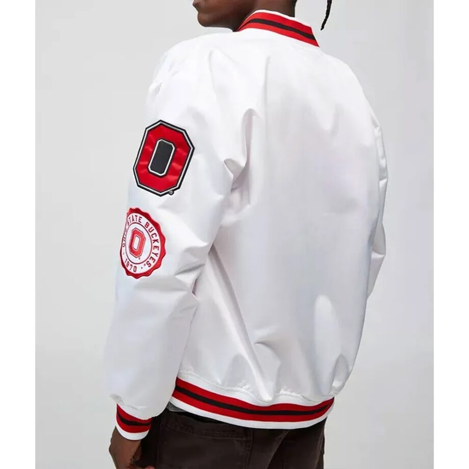 Ohio State University White Satin Jacket