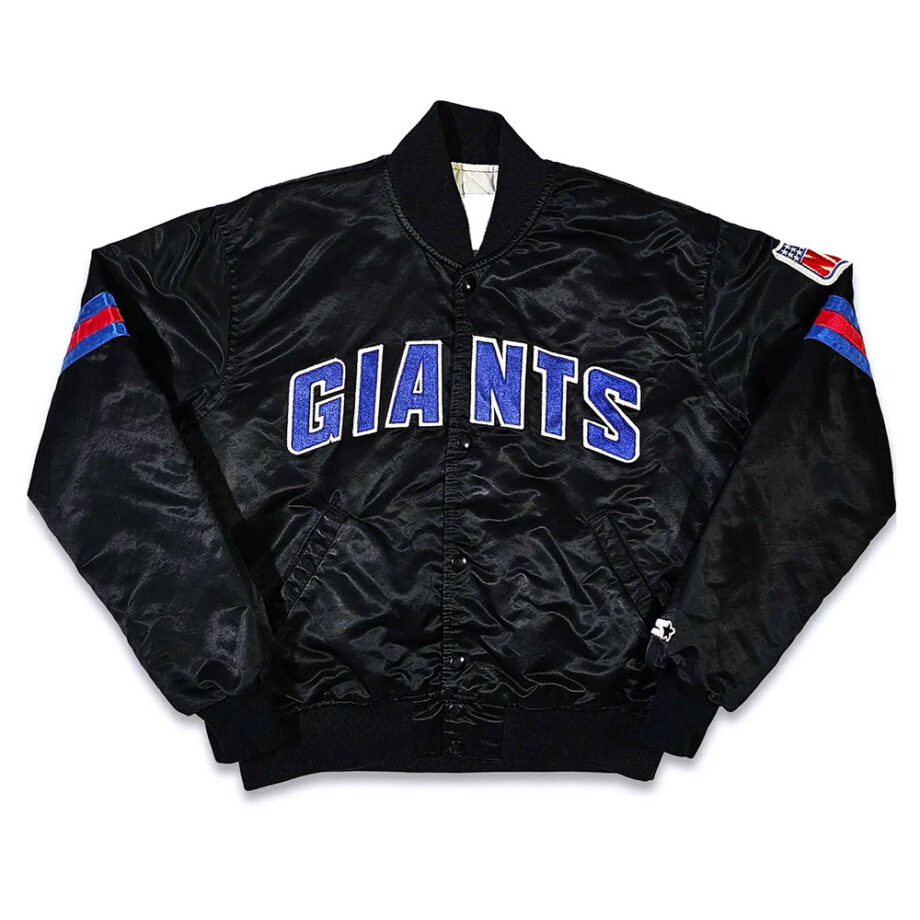 80s New York Giants Black Bomber Jacket