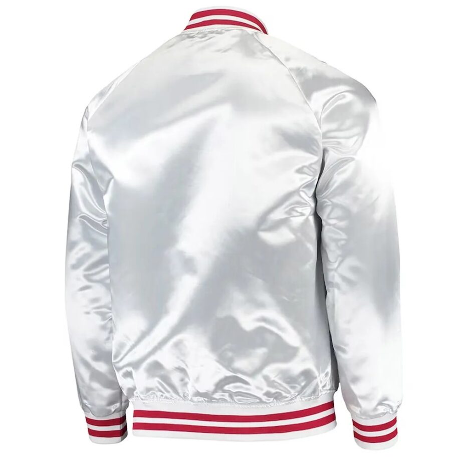 New York Giants Shiny White Satin Jacket