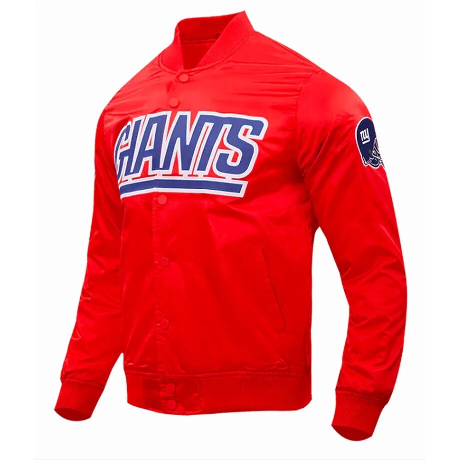 New York Giants Wordmark Satin Jacket
