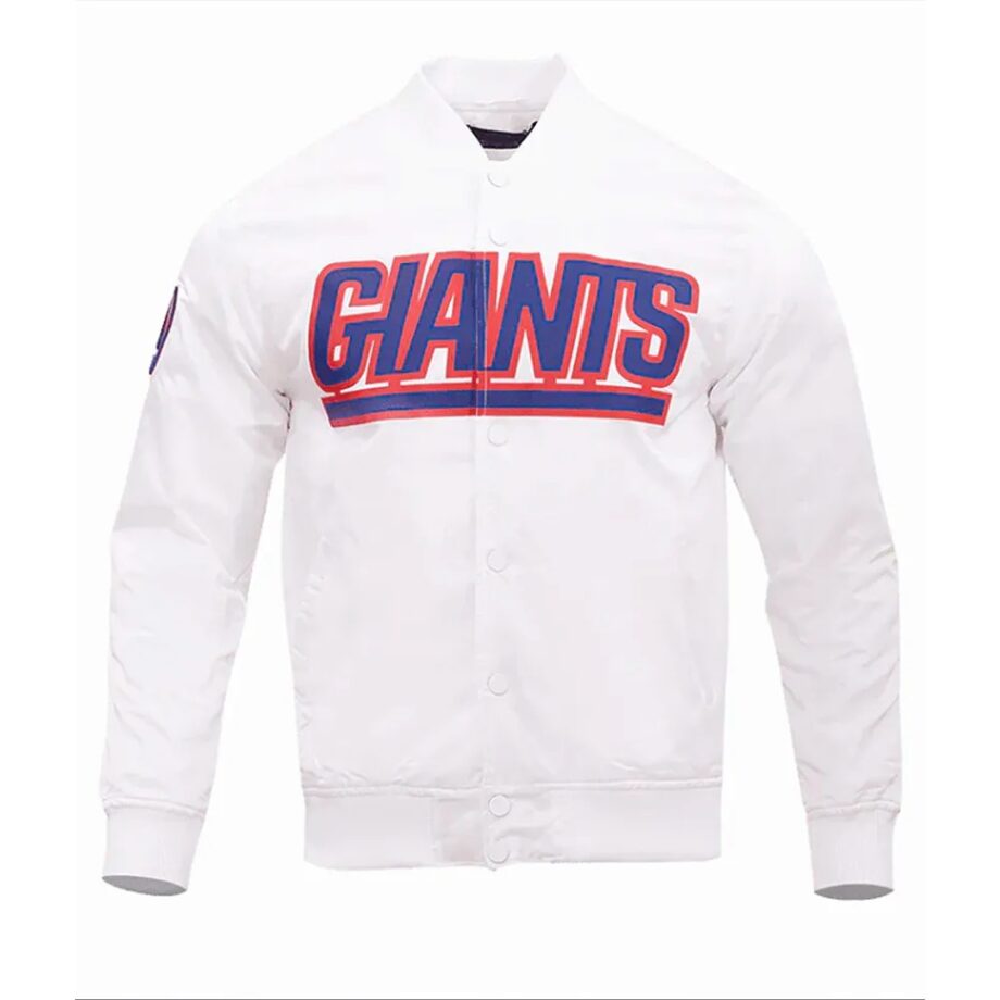 New York Giants Wordmark Satin Jacket