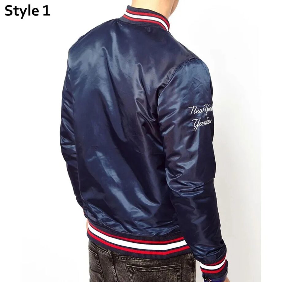 New York Yankees Baseball Blue Satin Jacket