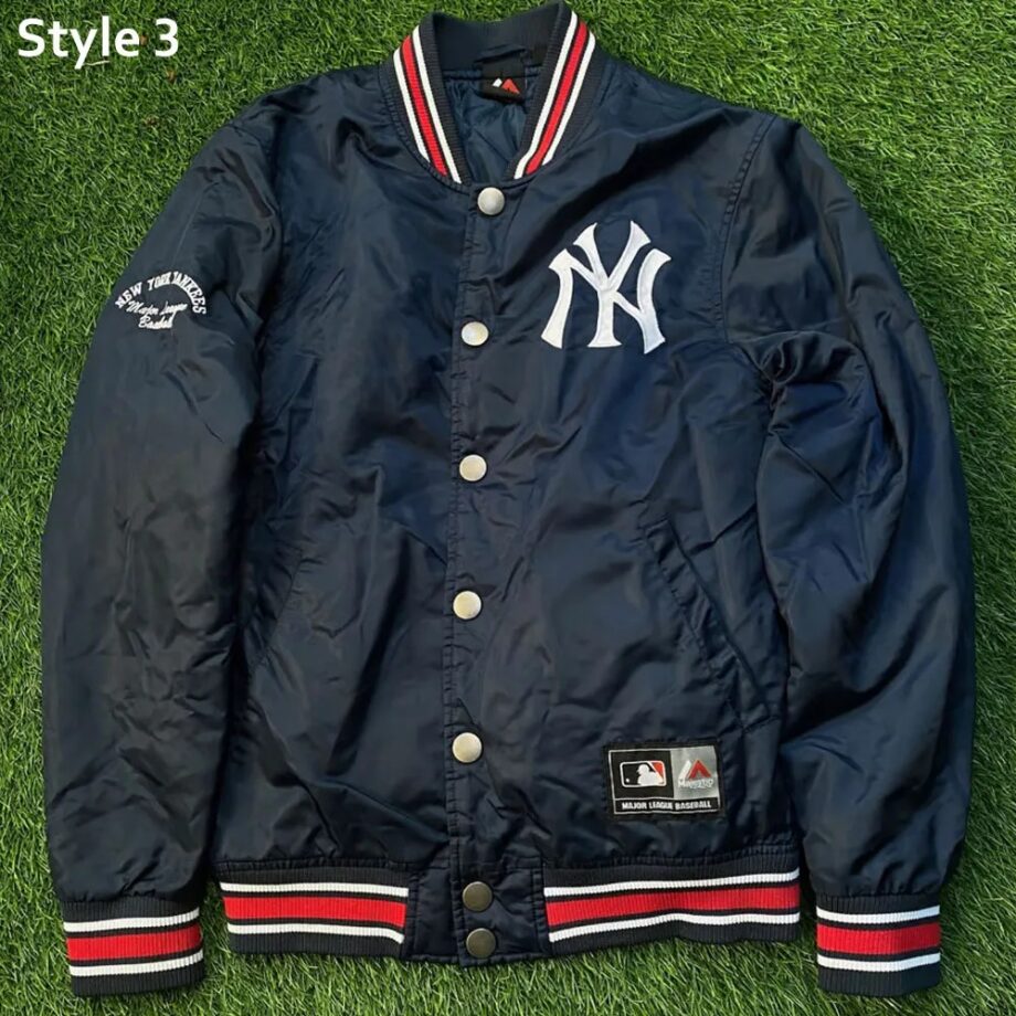 New York Yankees Baseball Blue Satin Jacket