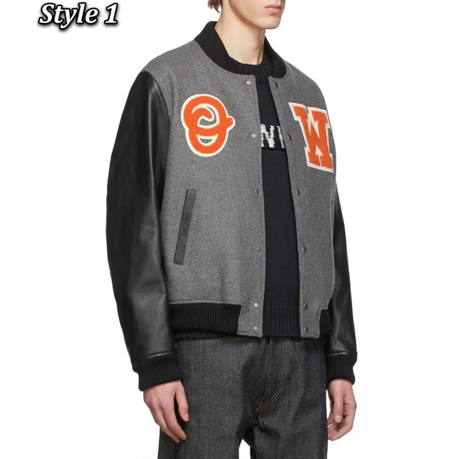 Off-White Varsity Logo-Patch Jacket