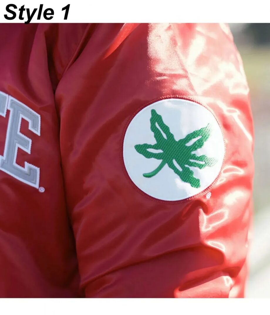 Gameday Ohio State Buckeyes Red Satin Jacket