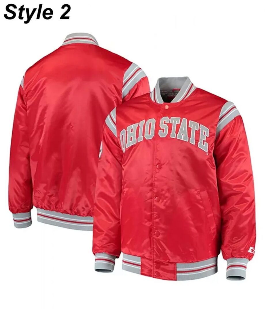 Gameday Ohio State Buckeyes Red Satin Jacket