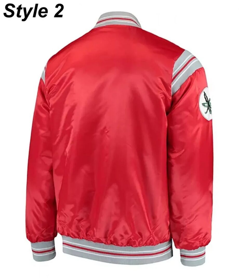 Gameday Ohio State Buckeyes Red Satin Jacket