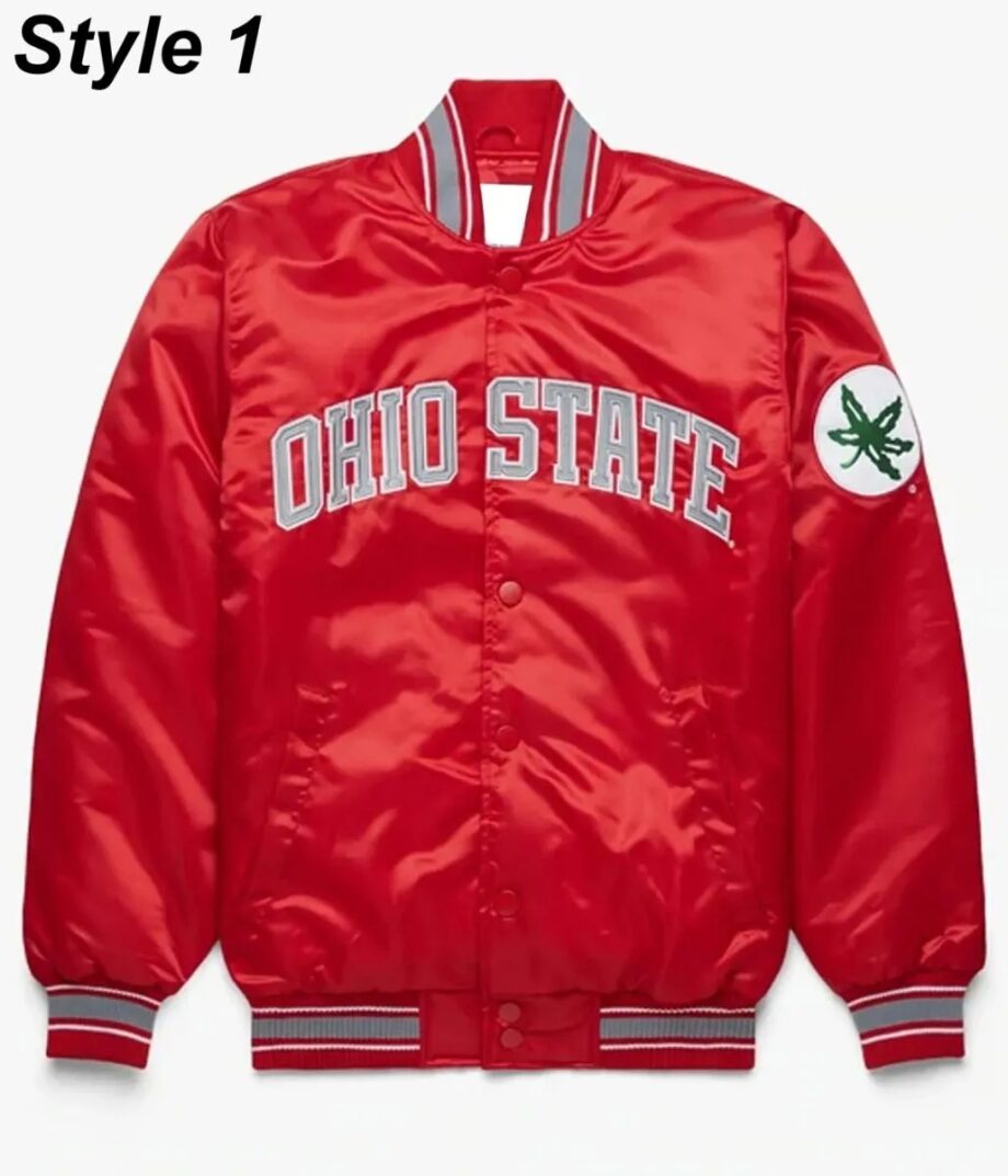 Gameday Ohio State Buckeyes Red Satin Jacket