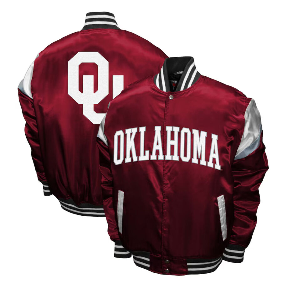 Oklahoma Sooners Power Red Satin Jacket
