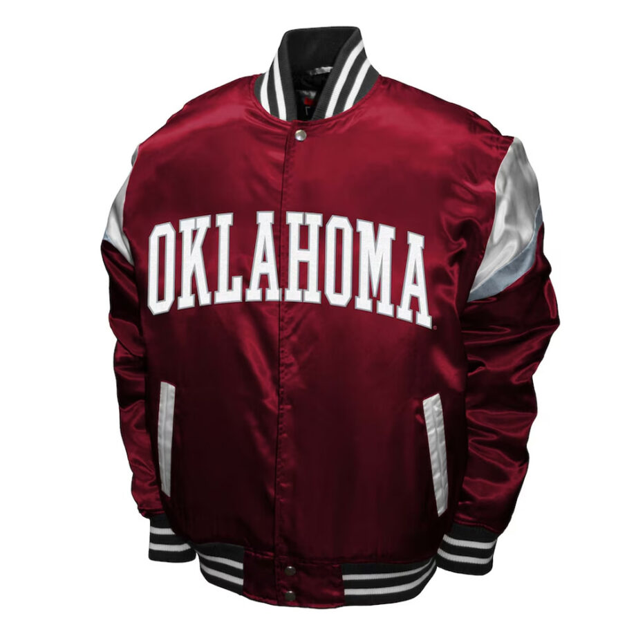 Oklahoma Sooners Power Red Satin Jacket