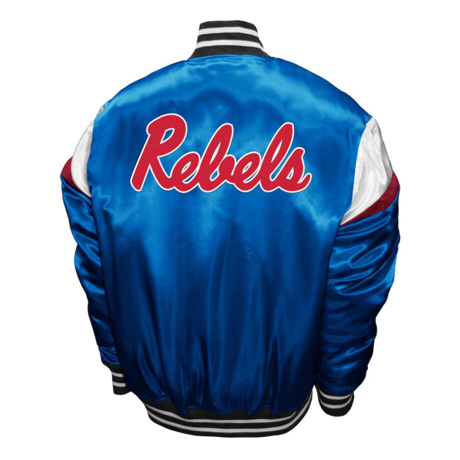 Ole Miss Rebels Power Powder Blue Satin Jacket