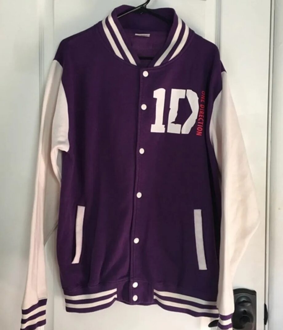 1D One Direction Black and White Varsity Jacket