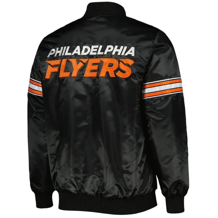 Philadelphia Flyers Orange and Black Satin Jacket