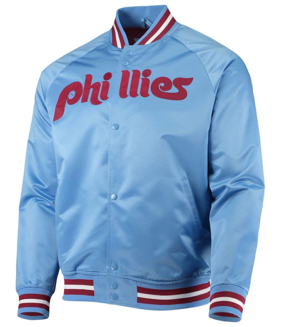 Philadelphia Phillies Satin Raglan Full-Snap Jacket