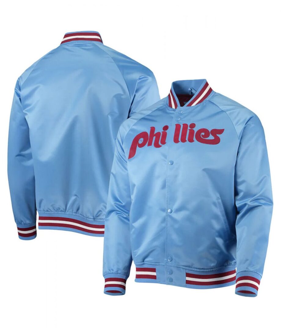 Philadelphia Phillies Satin Raglan Full-Snap Jacket