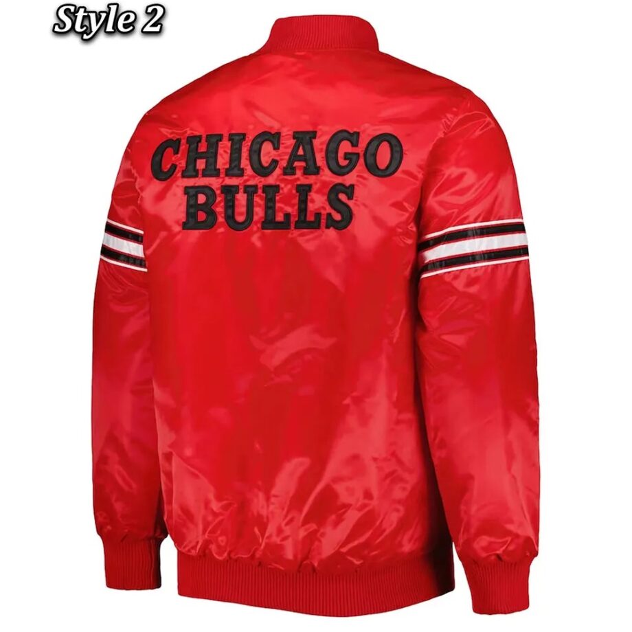 Chicago Bulls Pick & Roll Varsity Satin Jacket