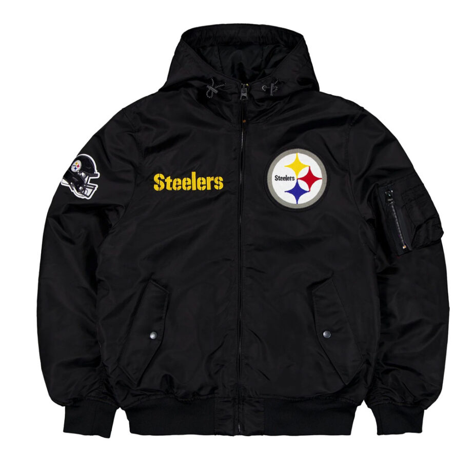 Pittsburgh Steelers L-2B Hooded Bomber Jacket