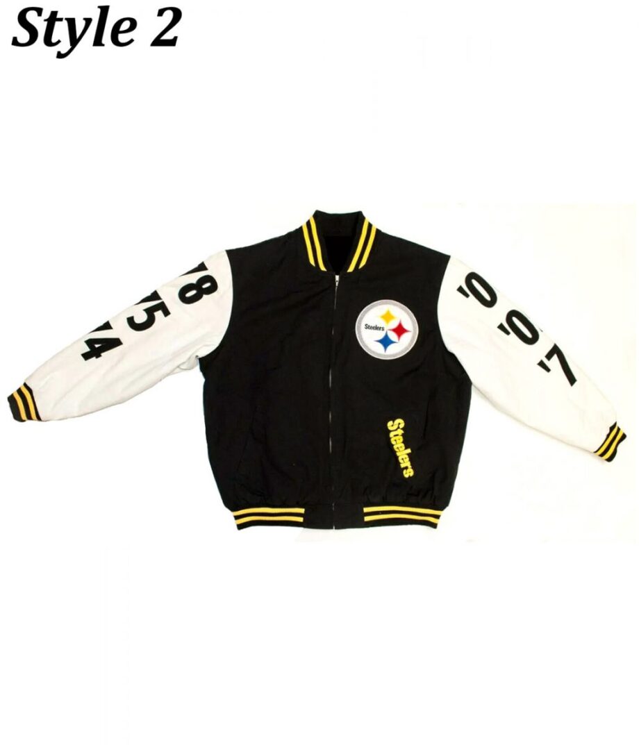 Pittsburgh Steelers Super Bowl Champions Black Letterman Jacket